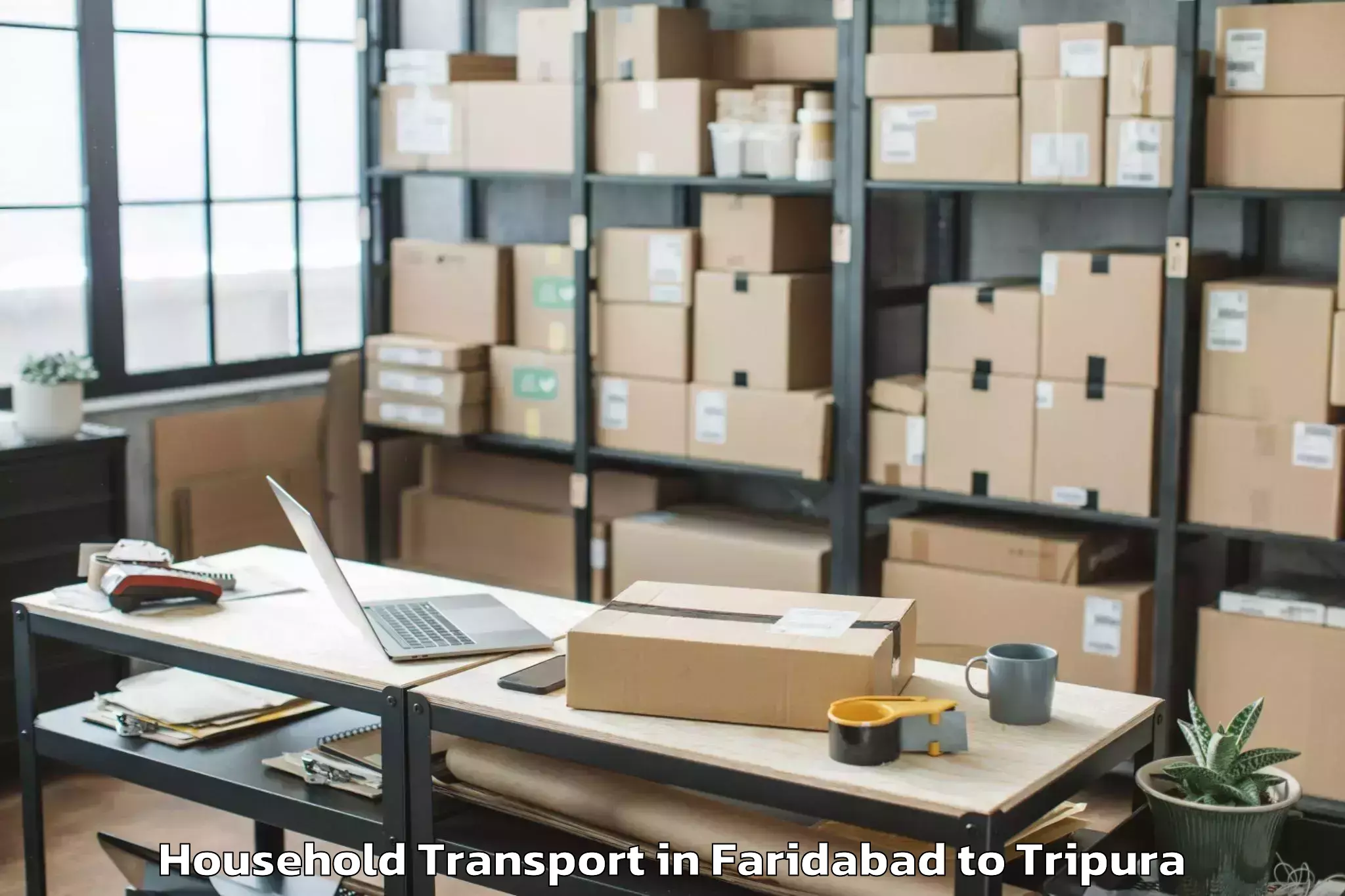 Faridabad to Khowai Airport Ixn Household Transport Booking